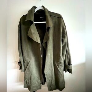 Midi Trench coat suede